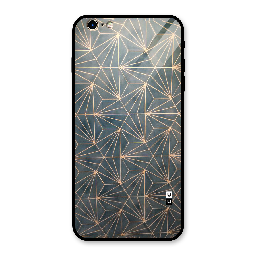Dotted Lines Pattern Glass Back Case for iPhone 6 Plus 6S Plus