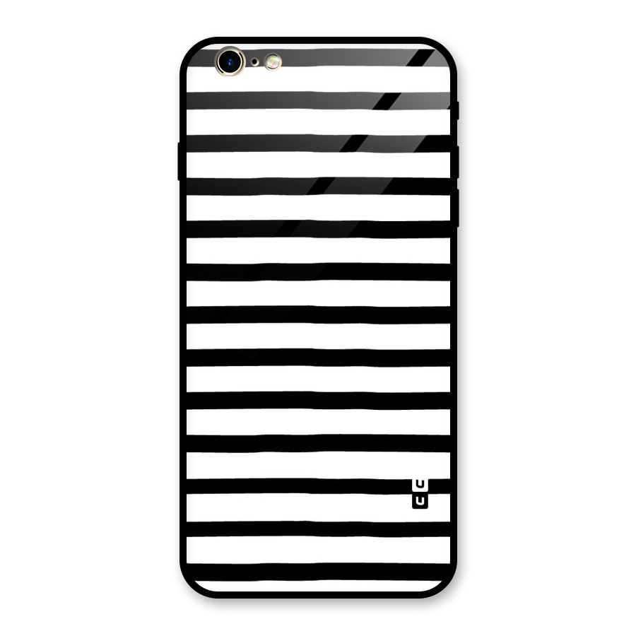 Elegant Basic Stripes Glass Back Case for iPhone 6 Plus 6S Plus