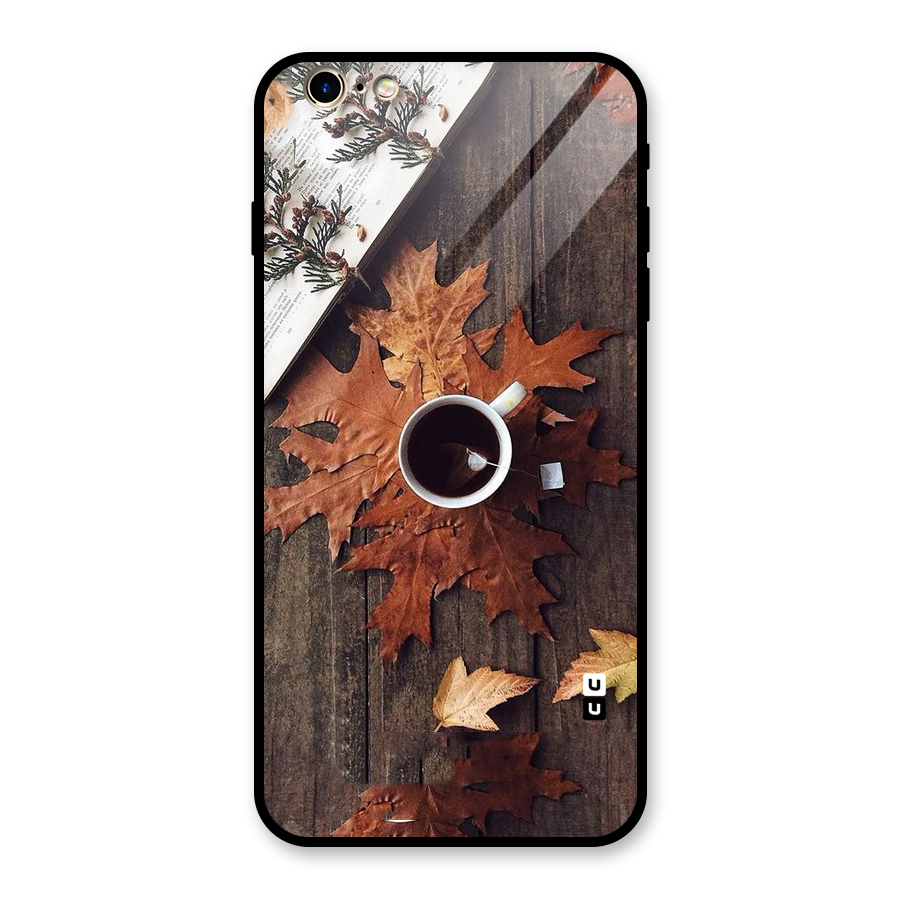 Fall Leaf Coffee Glass Back Case for iPhone 6 Plus 6S Plus