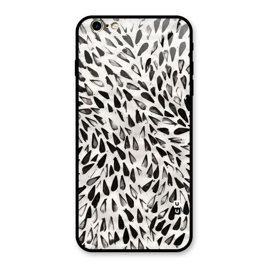 Feather Pattern Colorless Glass Back Case for iPhone 6 Plus 6S Plus