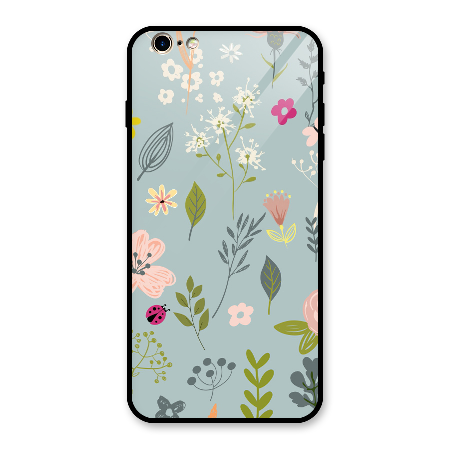 Flawless Flowers Glass Back Case for iPhone 6 Plus 6S Plus