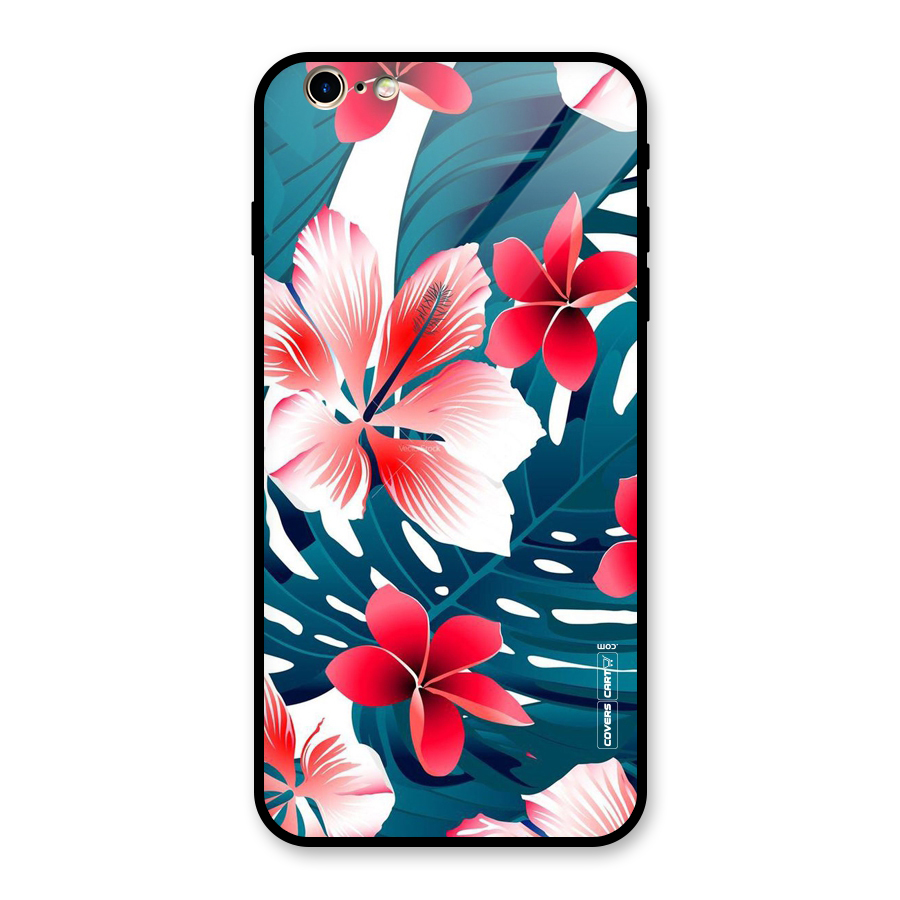 Flower design Glass Back Case for iPhone 6 Plus 6S Plus