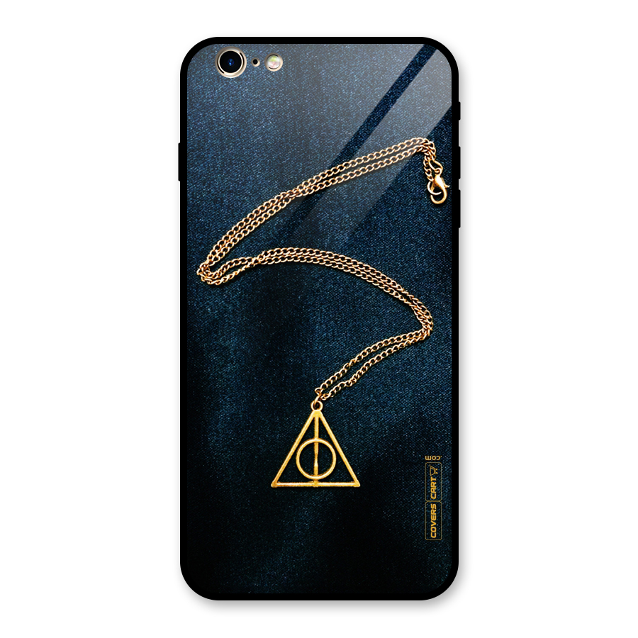 Golden Chain Glass Back Case for iPhone 6 Plus 6S Plus