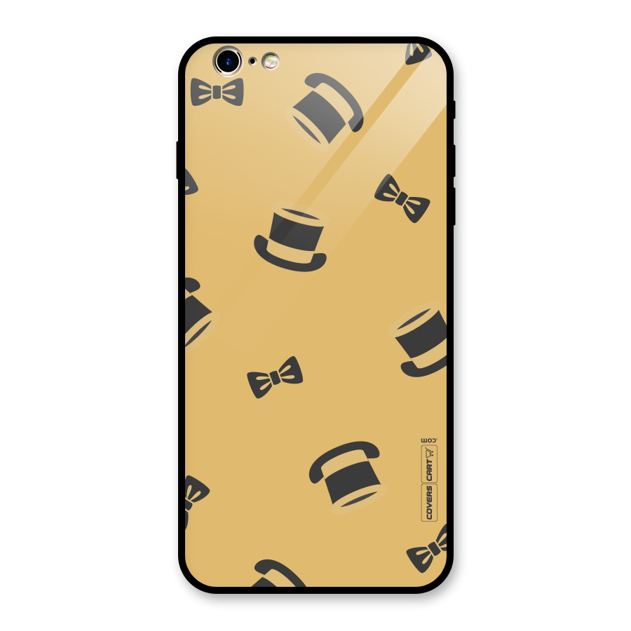 Hat and Bow Tie Glass Back Case for iPhone 6 Plus 6S Plus
