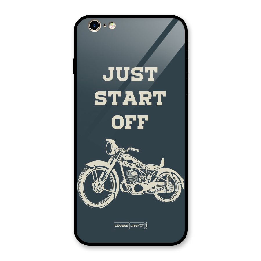 Just Start Off Glass Back Case for iPhone 6 Plus 6S Plus