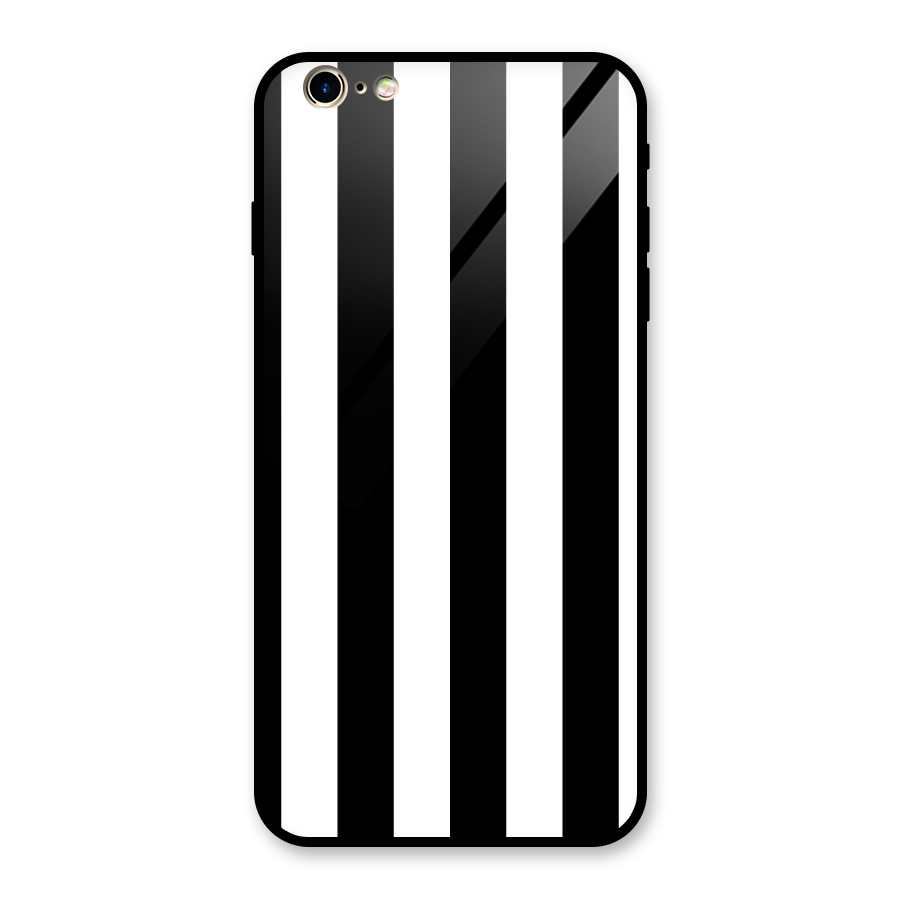Lavish Black Stripes Glass Back Case for iPhone 6 Plus 6S Plus