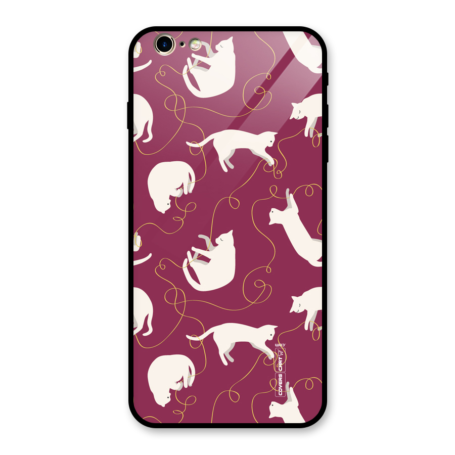 Lazy Kitty Glass Back Case for iPhone 6 Plus 6S Plus