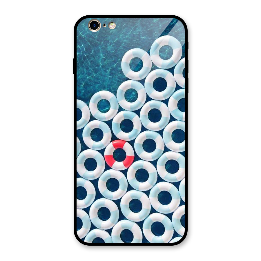 Light Blue Allure Glass Back Case for iPhone 6 Plus 6S Plus