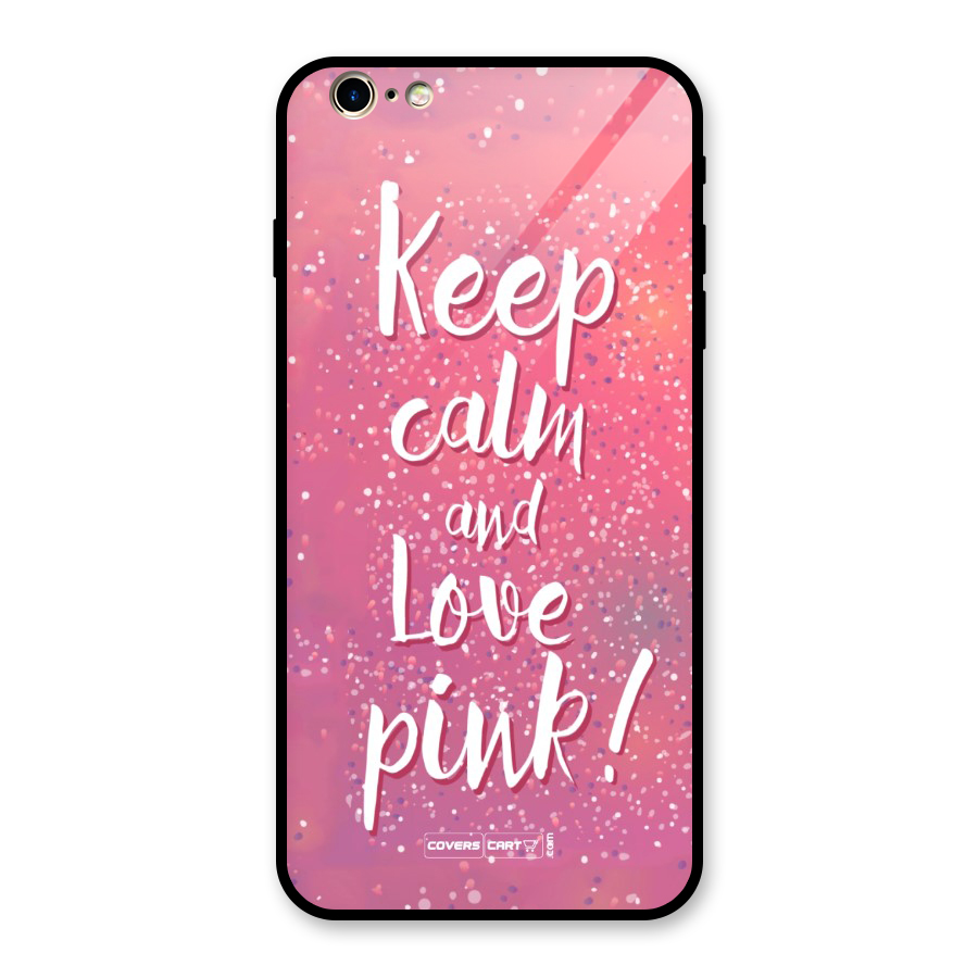 Love Pink Glass Back Case for iPhone 6 Plus 6S Plus