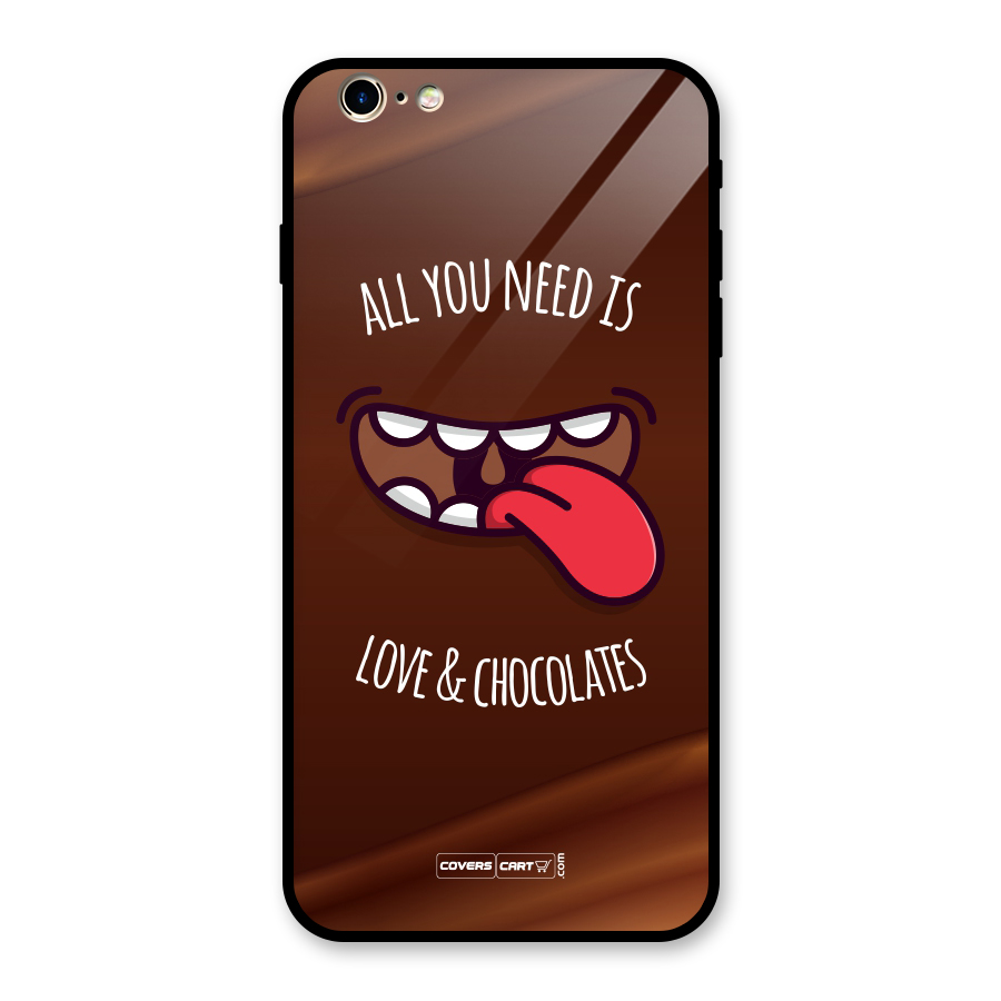 Love and Chocolates Glass Back Case for iPhone 6 Plus 6S Plus