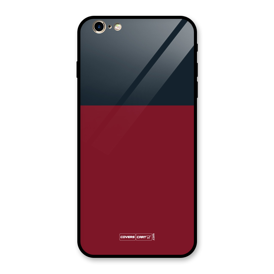 Maroon and Navy Blue Glass Back Case for iPhone 6 Plus 6S Plus