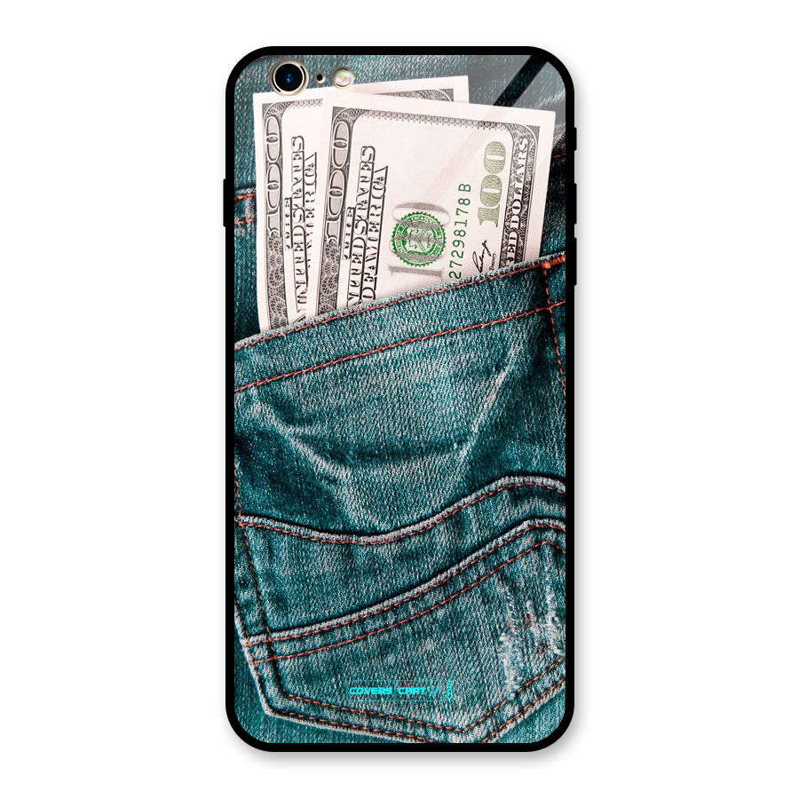 Money in Jeans Glass Back Case for iPhone 6 Plus 6S Plus