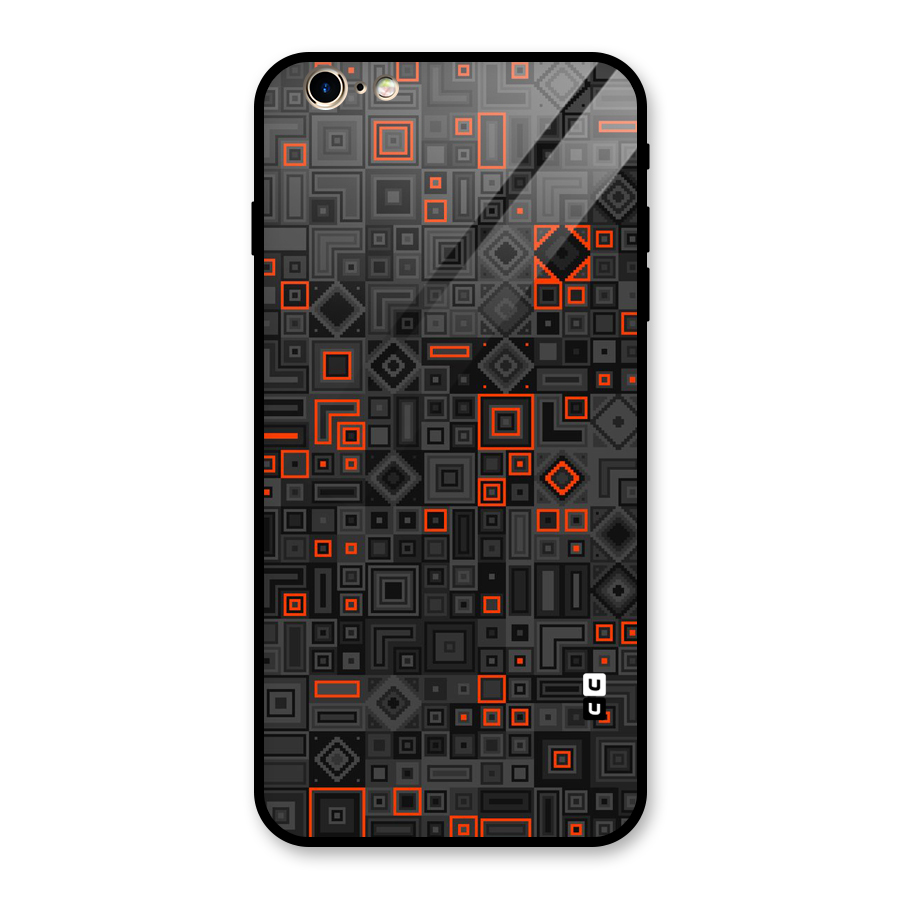 Orange Shapes Abstract Glass Back Case for iPhone 6 Plus 6S Plus