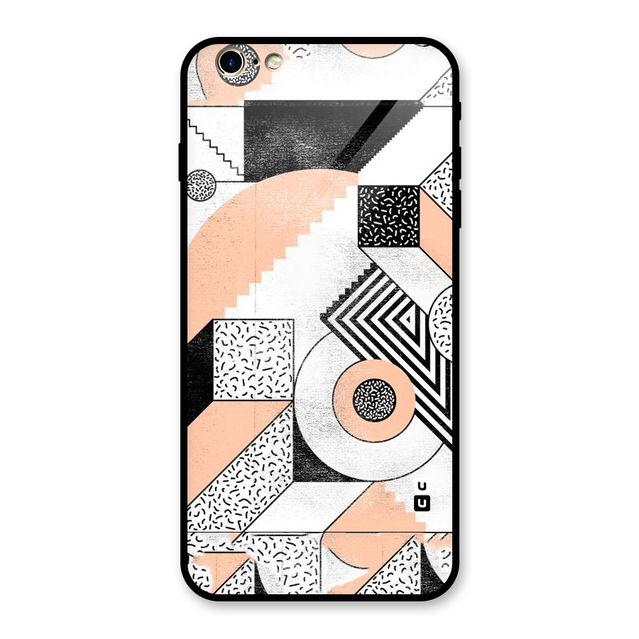 Orange Zig Zag Glass Back Case for iPhone 6 Plus 6S Plus