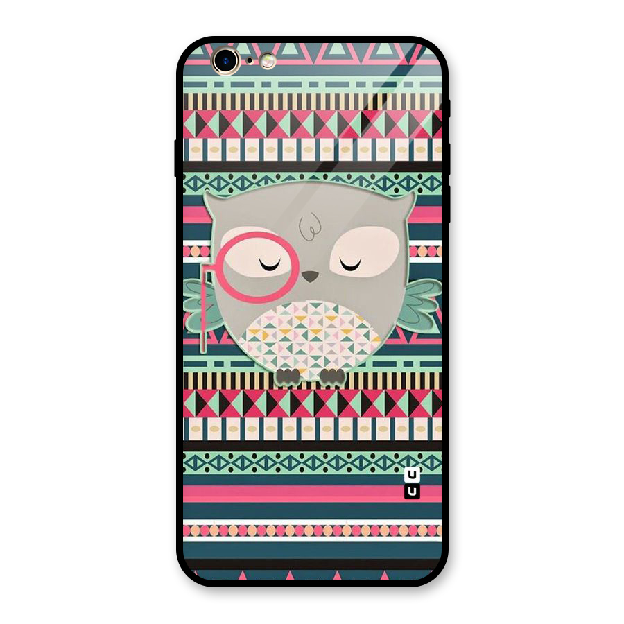 Owl Cute Pattern Glass Back Case for iPhone 6 Plus 6S Plus