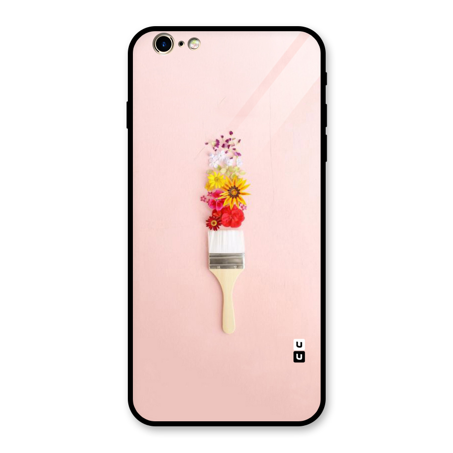Painted Flowers Glass Back Case for iPhone 6 Plus 6S Plus