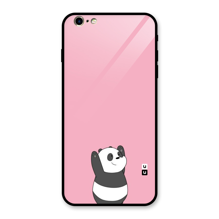 Panda Handsup Glass Back Case for iPhone 6 Plus 6S Plus