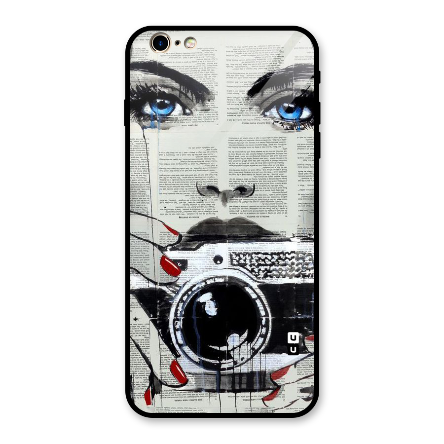Paper Face Beauty Glass Back Case for iPhone 6 Plus 6S Plus