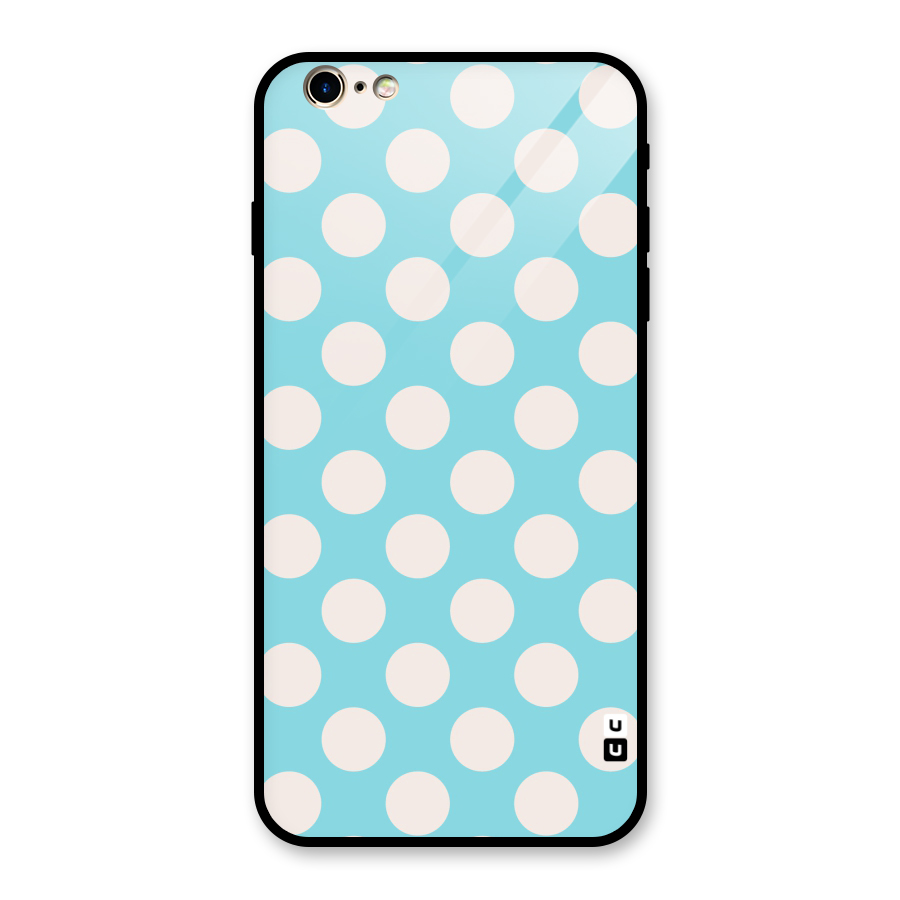 Pastel White Polka Dots Glass Back Case for iPhone 6 Plus 6S Plus