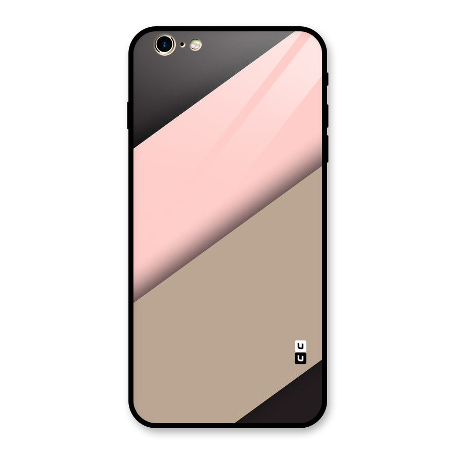 Pink Diagonal Glass Back Case for iPhone 6 Plus 6S Plus
