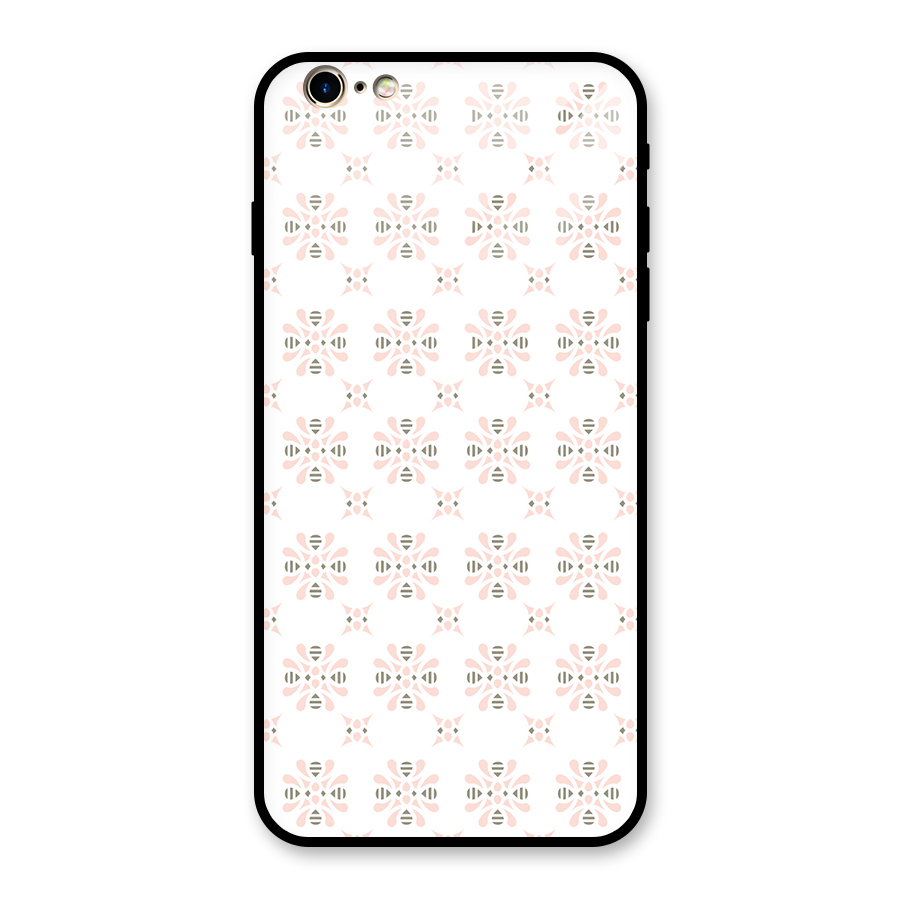 Pink Floral Pattern Glass Back Case for iPhone 6 Plus 6S Plus
