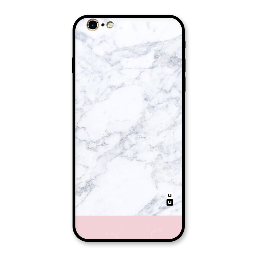 Pink White Merge Marble Glass Back Case for iPhone 6 Plus 6S Plus