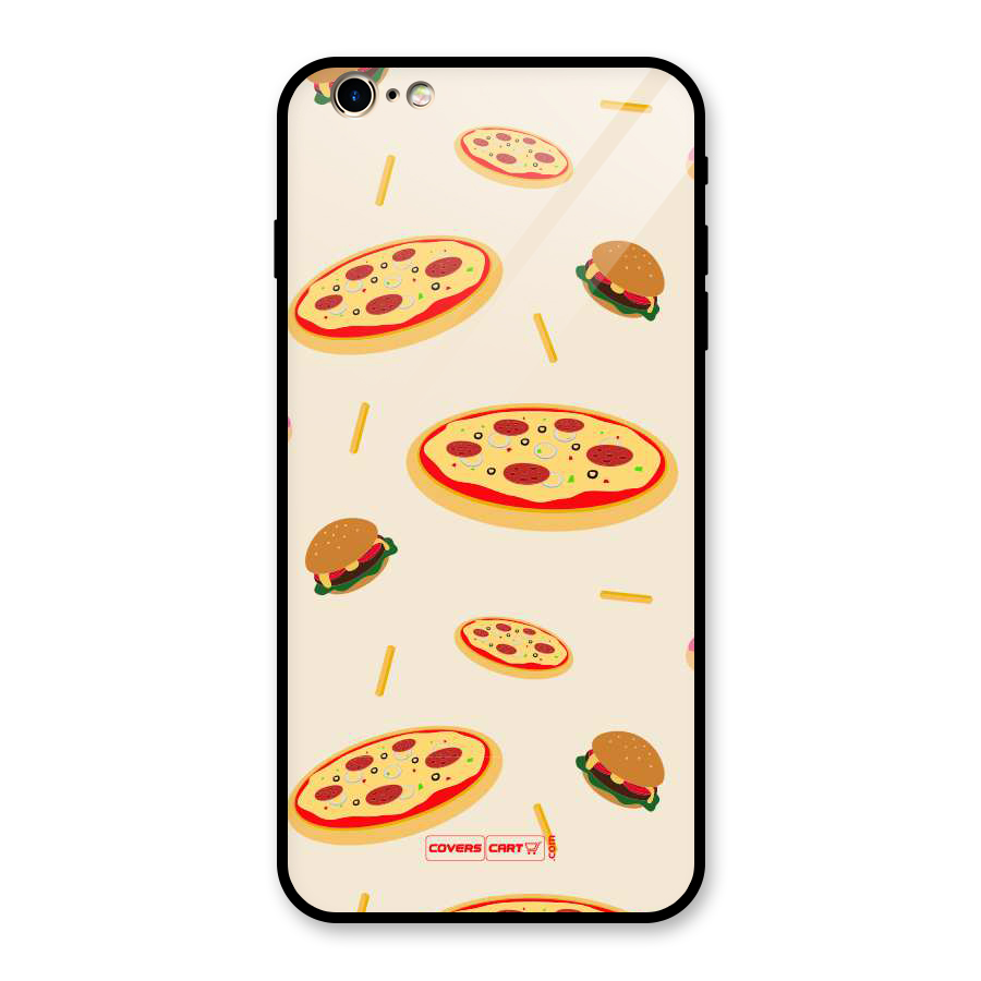 Pizza and Burger Love Glass Back Case for iPhone 6 Plus 6S Plus