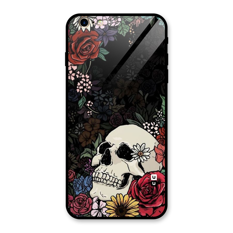 Pretty Skull Glass Back Case for iPhone 6 Plus 6S Plus