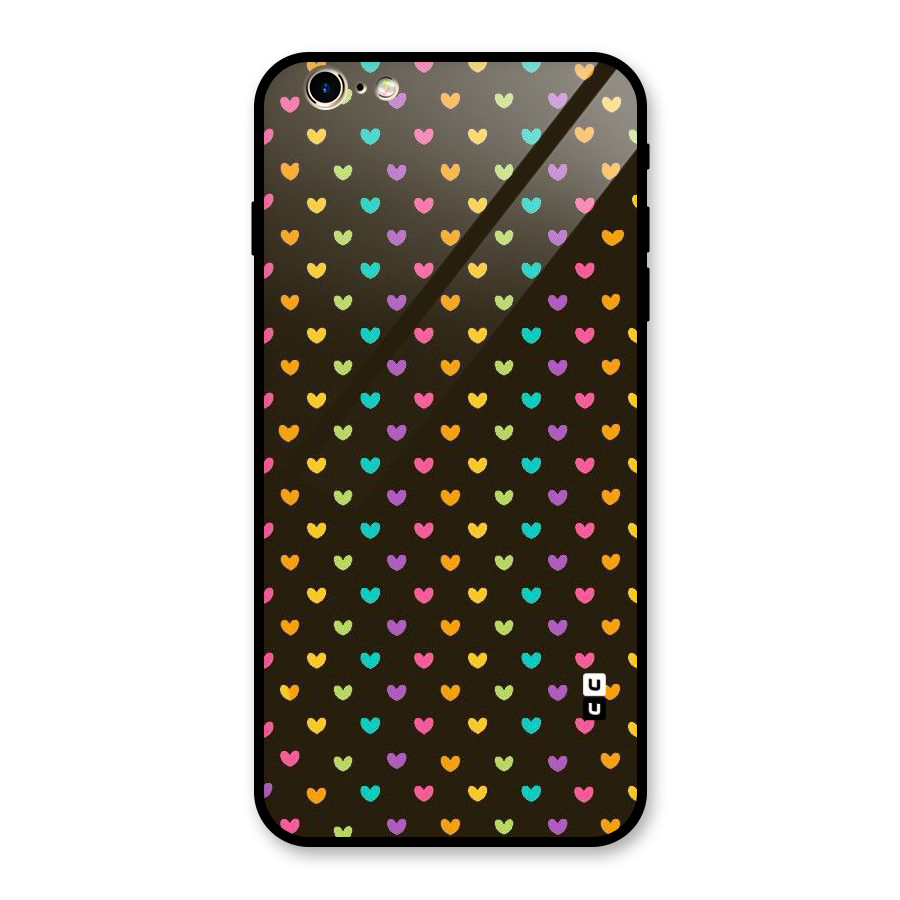 Rainbow Hearts Glass Back Case for iPhone 6 Plus 6S Plus
