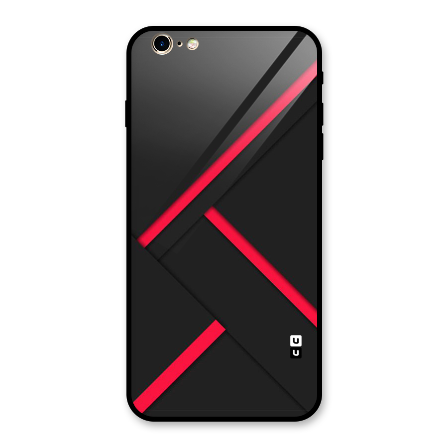 Red Disort Stripes Glass Back Case for iPhone 6 Plus 6S Plus