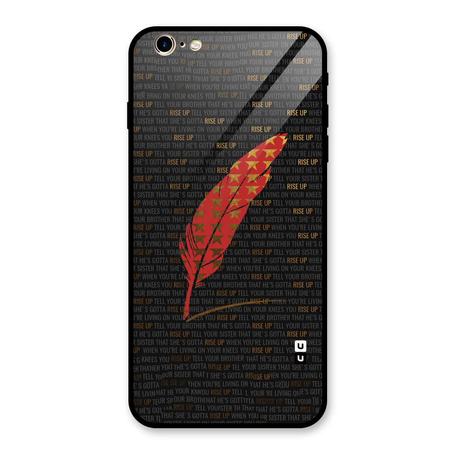 Rise Up Feather Glass Back Case for iPhone 6 Plus 6S Plus