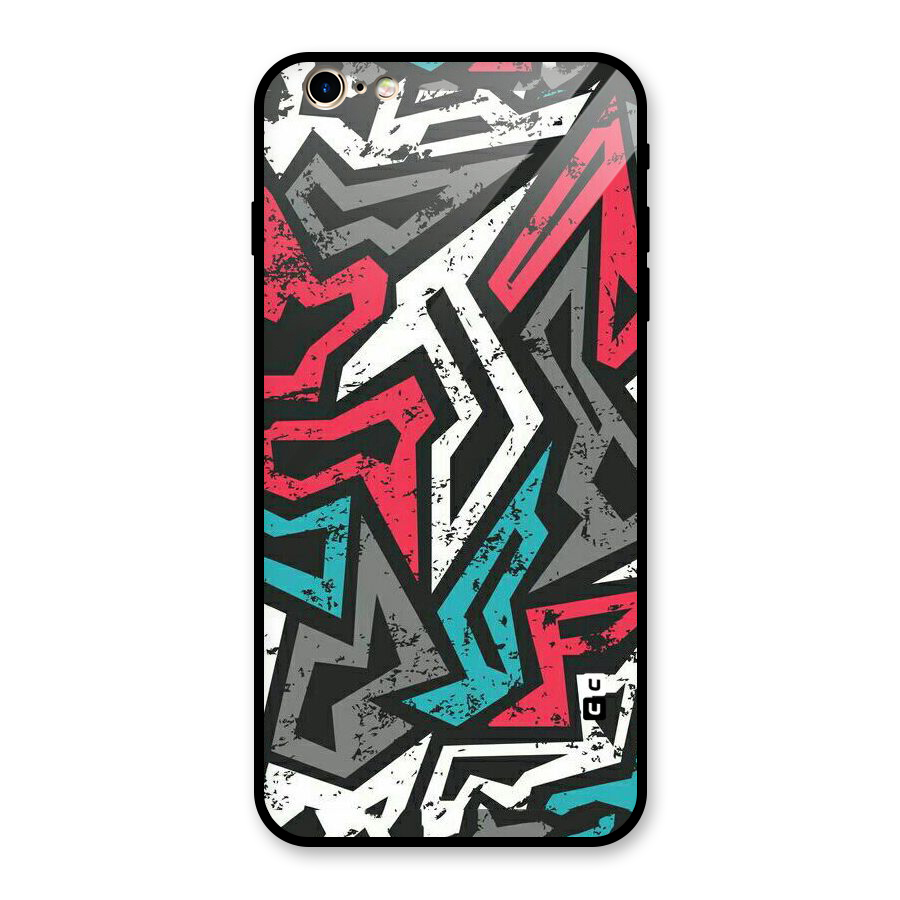 Rugged Strike Abstract Glass Back Case for iPhone 6 Plus 6S Plus