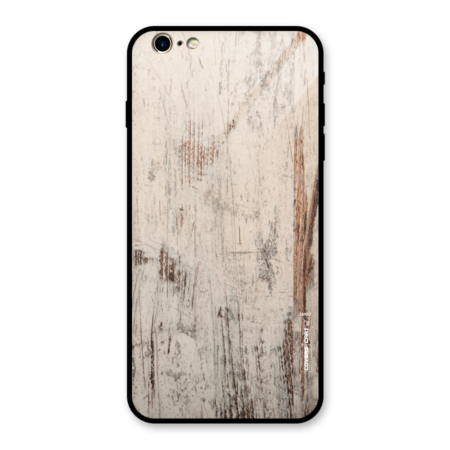 Rugged Wooden Texture Glass Back Case for iPhone 6 Plus 6S Plus