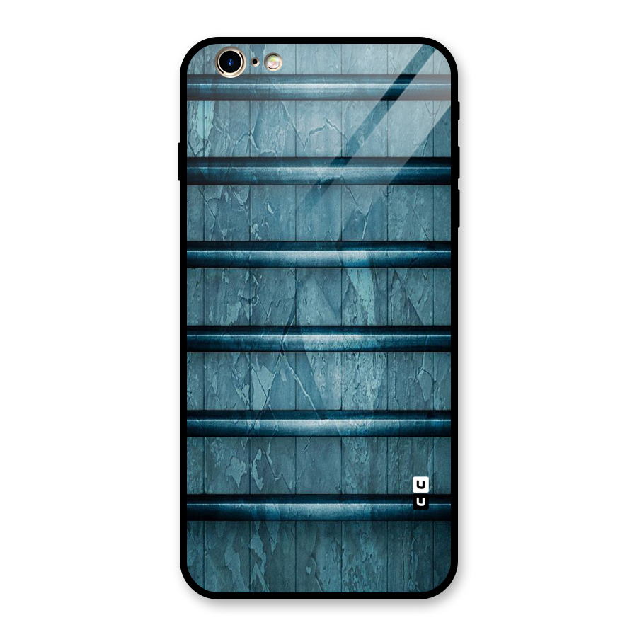 Rustic Blue Shelf Glass Back Case for iPhone 6 Plus 6S Plus
