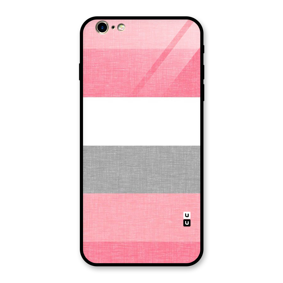 Shades Pink Stripes Glass Back Case for iPhone 6 Plus 6S Plus