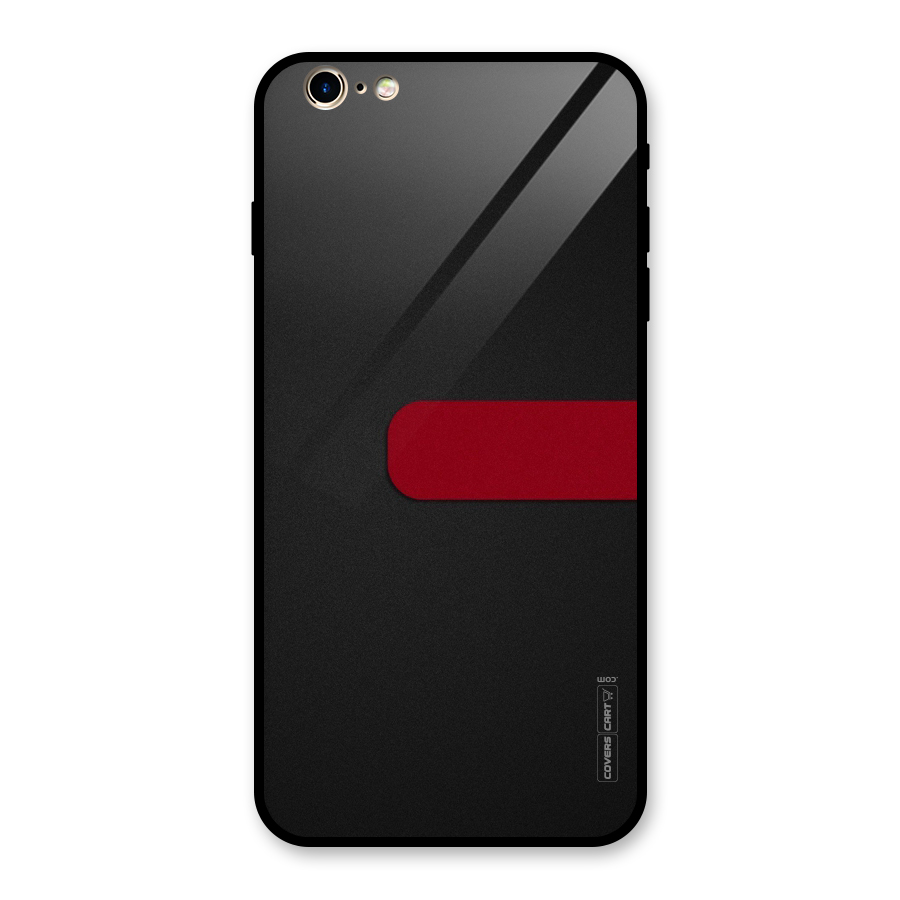 Single Red Stripe Glass Back Case for iPhone 6 Plus 6S Plus