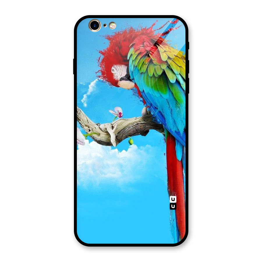 Sky Parrot Glass Back Case for iPhone 6 Plus 6S Plus