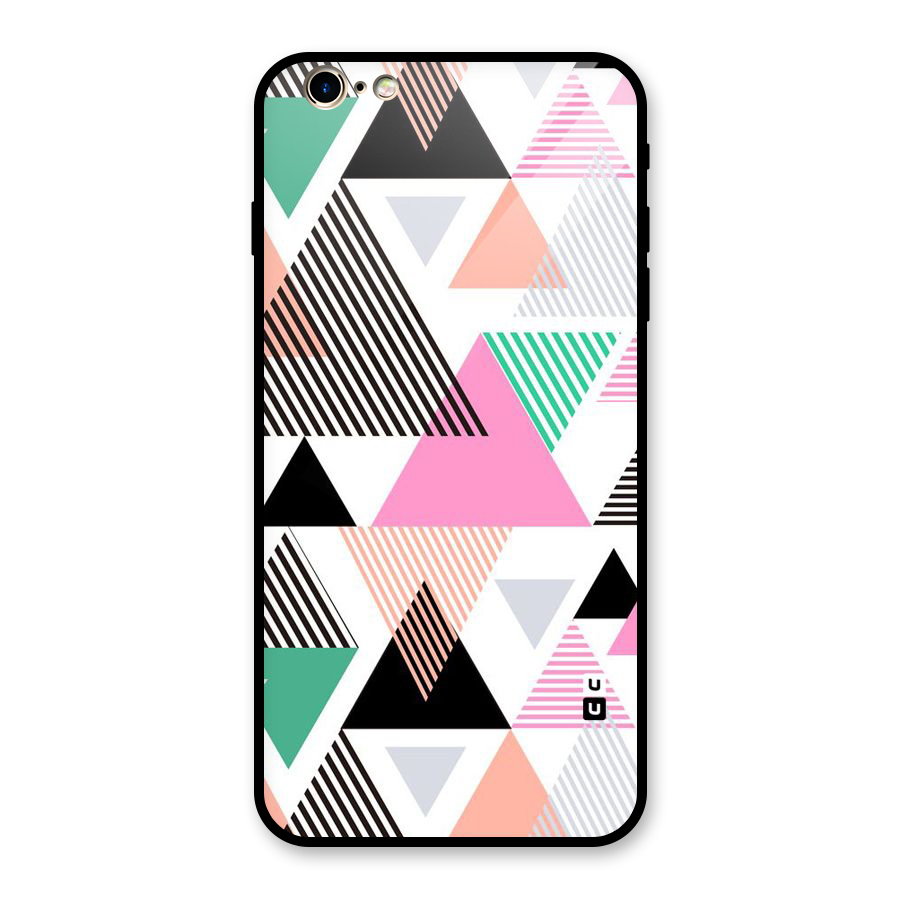 Stripes Abstract Colors Glass Back Case for iPhone 6 Plus 6S Plus