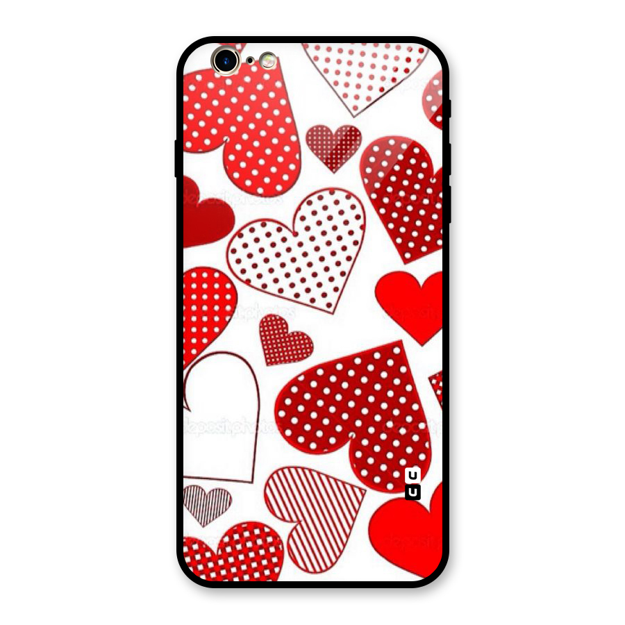 Style Hearts Glass Back Case for iPhone 6 Plus 6S Plus