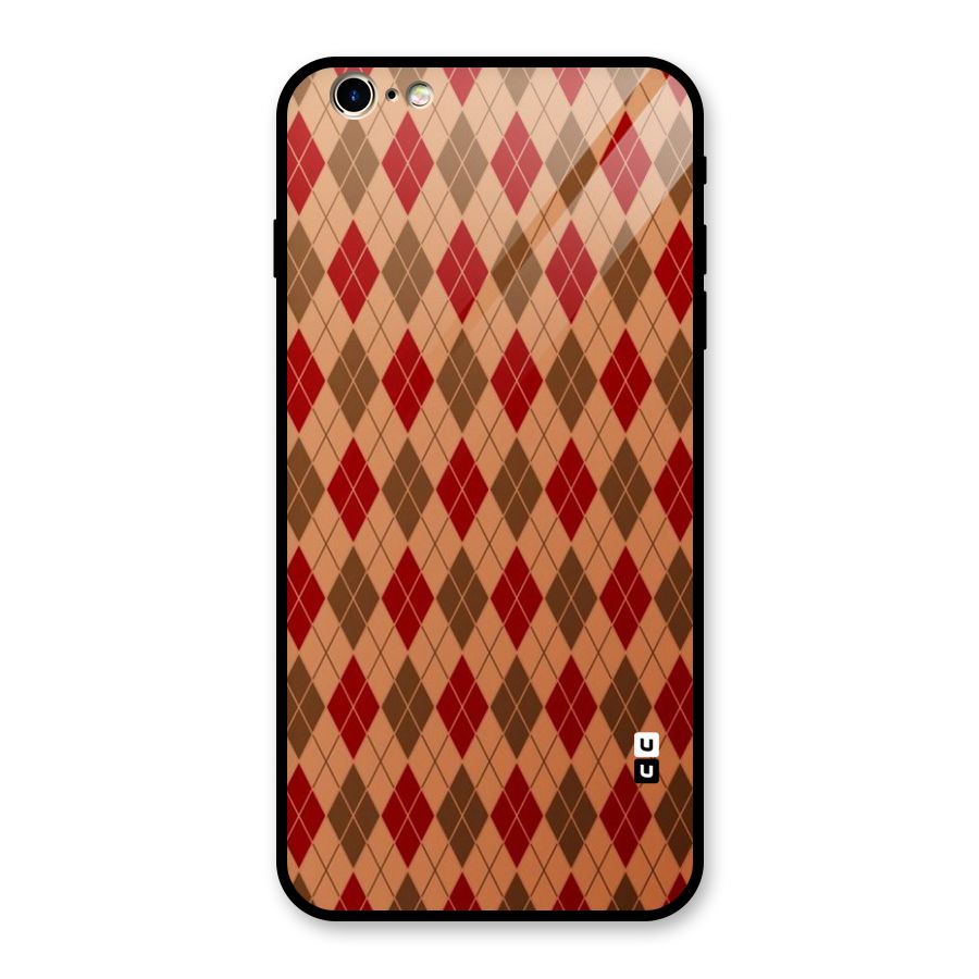 Tiny Checks Diamond Glass Back Case for iPhone 6 Plus 6S Plus