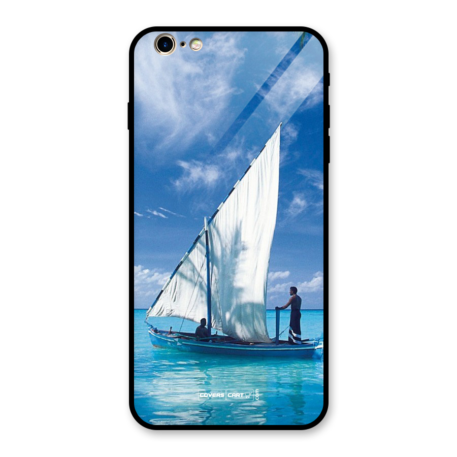 Travel Ship Glass Back Case for iPhone 6 Plus 6S Plus