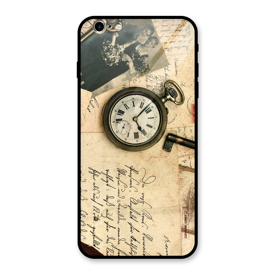 Vintage Key And Compass Glass Back Case for iPhone 6 Plus 6S Plus