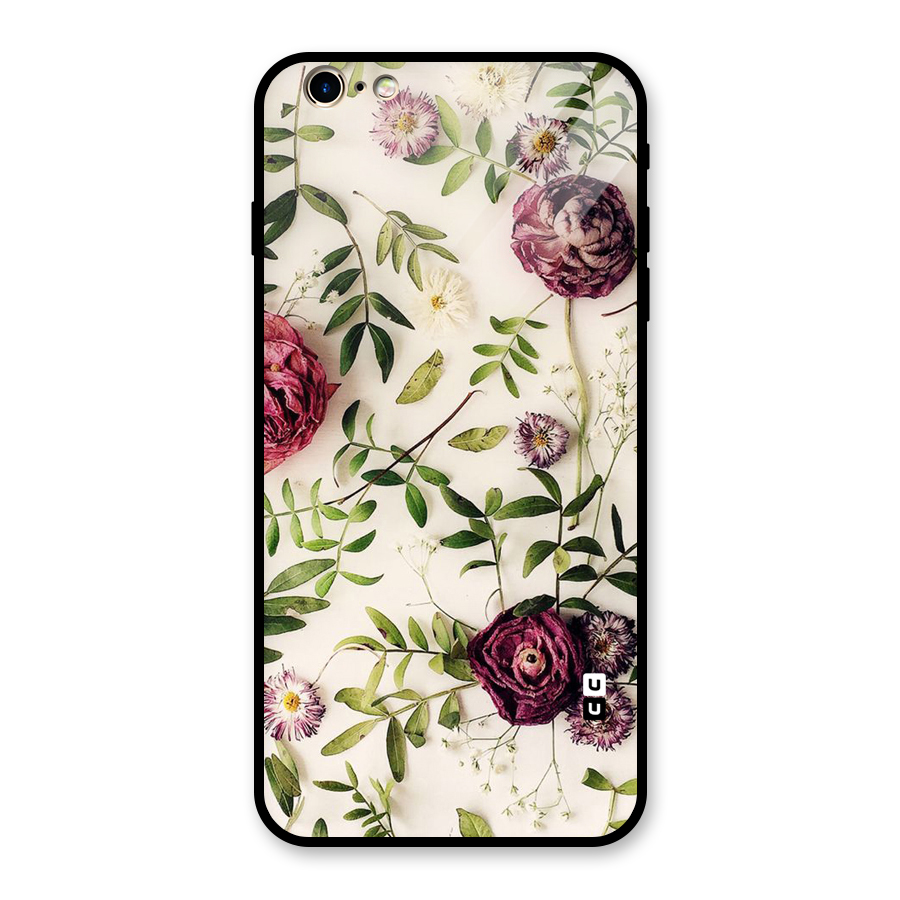 Vintage Rust Floral Glass Back Case for iPhone 6 Plus 6S Plus