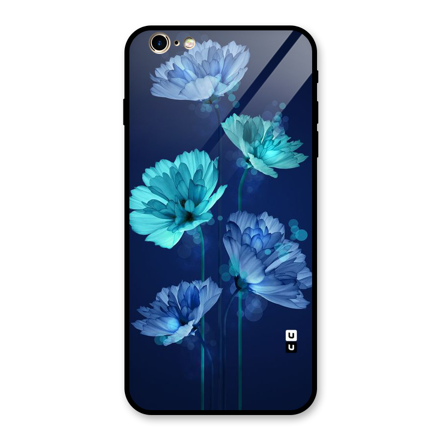 Water Flowers Glass Back Case for iPhone 6 Plus 6S Plus