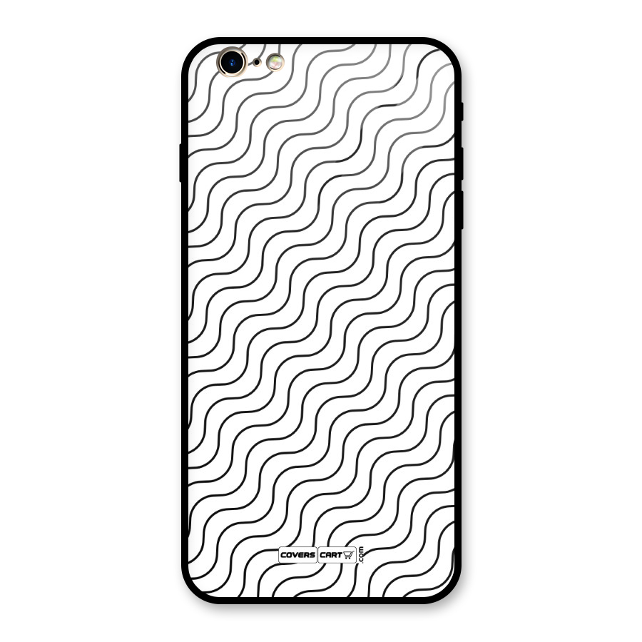 Wavy Pattern Glass Back Case for iPhone 6 Plus 6S Plus