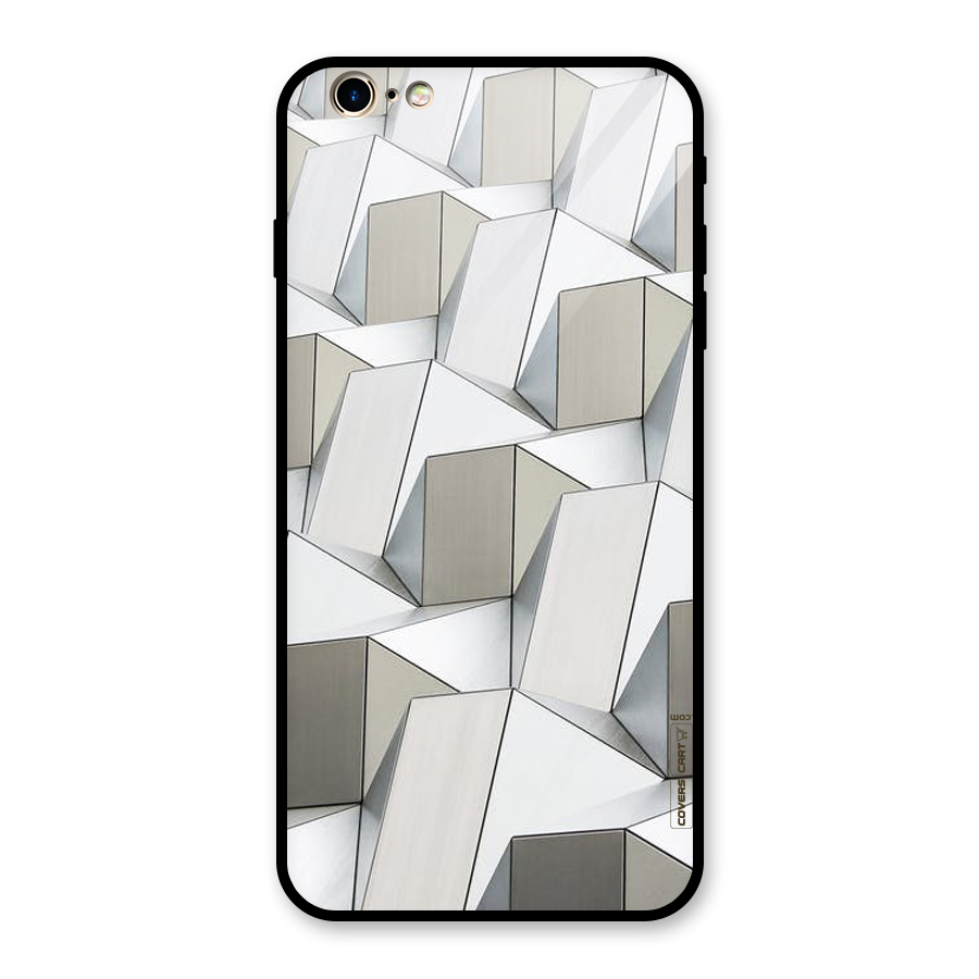 White Abstract Art Glass Back Case for iPhone 6 Plus 6S Plus