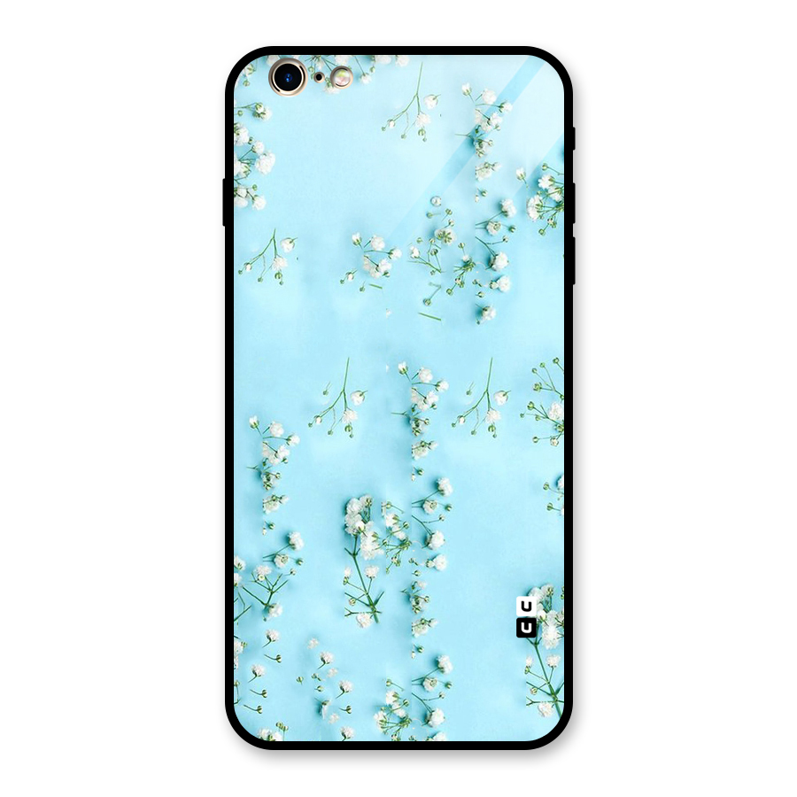 White Lily Design Glass Back Case for iPhone 6 Plus 6S Plus