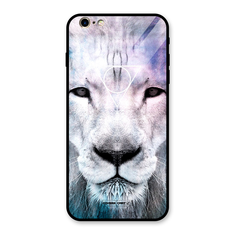 White Lion Glass Back Case for iPhone 6 Plus 6S Plus