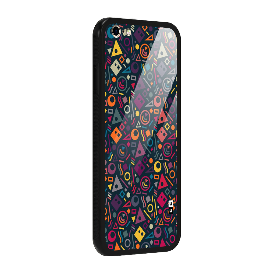 Abstract Figures Glass Back Case for iPhone 6 Plus 6S Plus