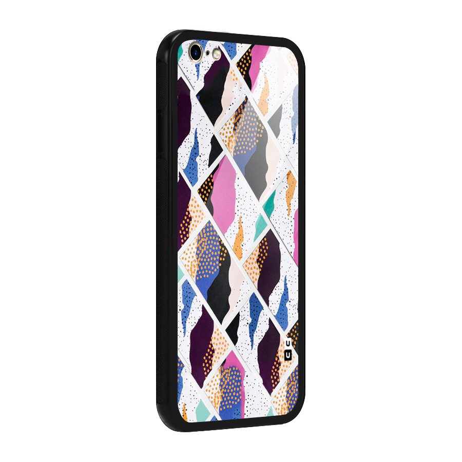 Abstract Polka Glass Back Case for iPhone 6 Plus 6S Plus
